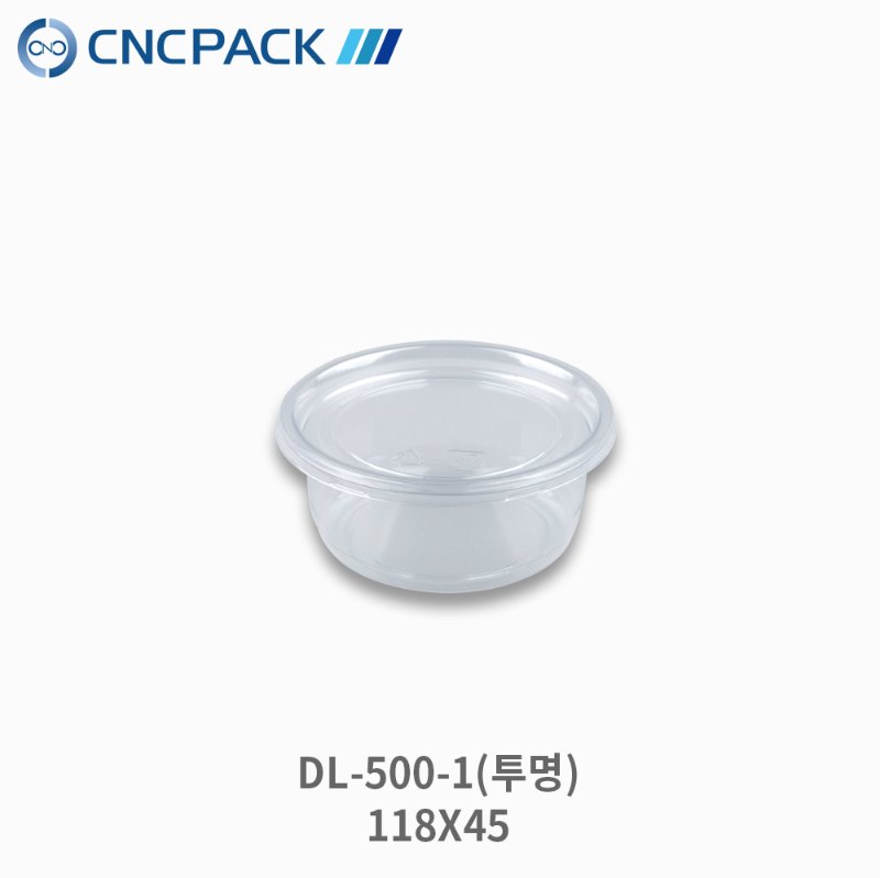 PET원형용기 DL-500-1 (118ΦxH45mm)(1200개/박스)